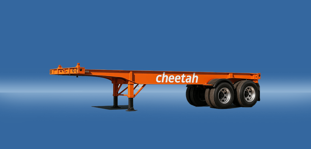 container trailer without sidewalls